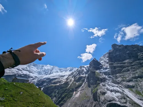 Mountain during summer in Switzerland